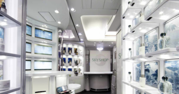 The Koren Air A380 aircraft interiors feature bars and a duty free shop