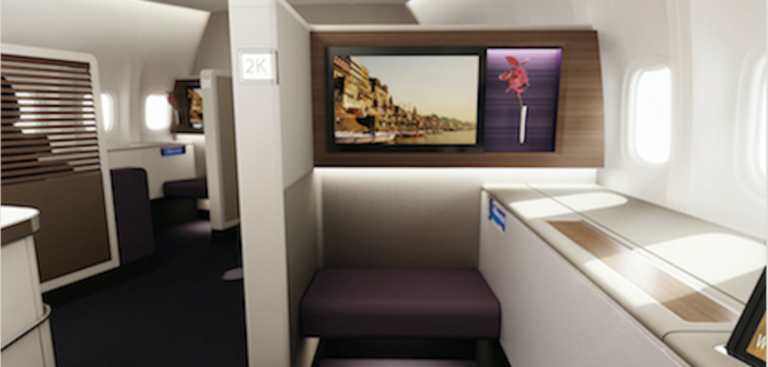 The Thai Airways International (THAI) revamped Boeing 747-400 first class cabin