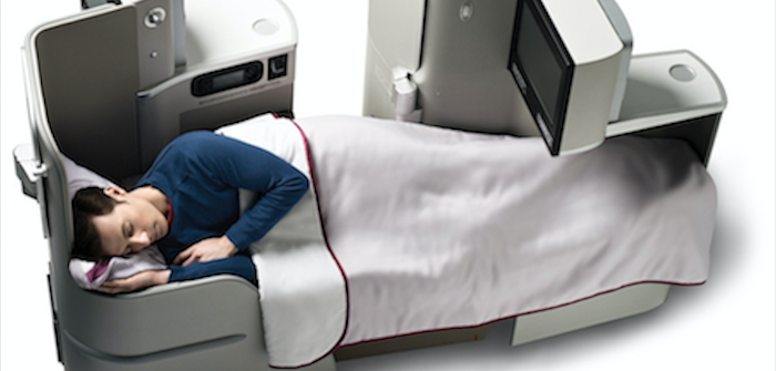Iberia has flat beds in business class in the aircraft interiors of its Airbus A330 fleet