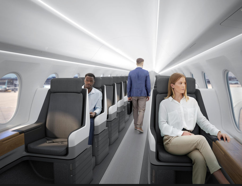 Boom's vision of the narrow-body premium experience on its Mach 2.2 XB-1 jet
