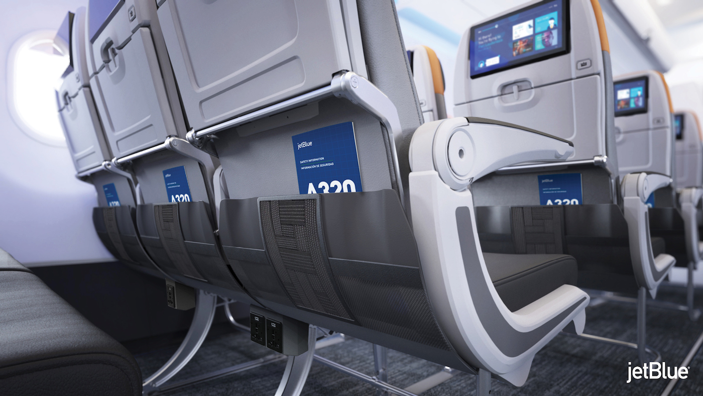 JetBlue's version of the Rockwell Collins Meridian seat