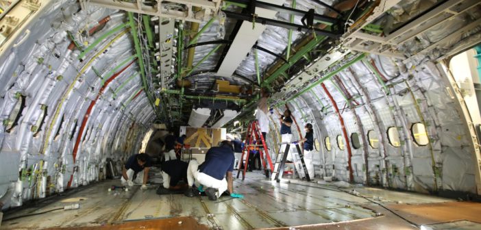 Emirates Engineering reconfigures second Boeing 777-200LR aircraft