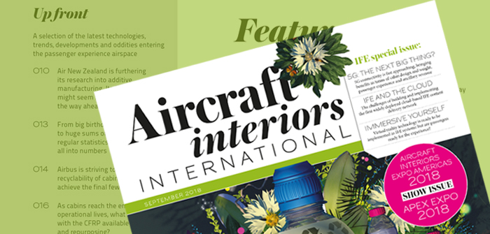 In This Issue September 2018 Aircraft Interiors