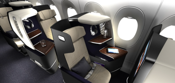 Skylounge Core business class seat, due for launch in 2019