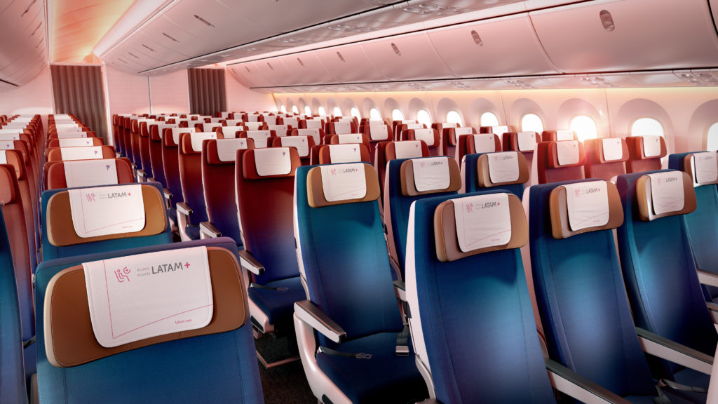 LATAM economy seats cabin