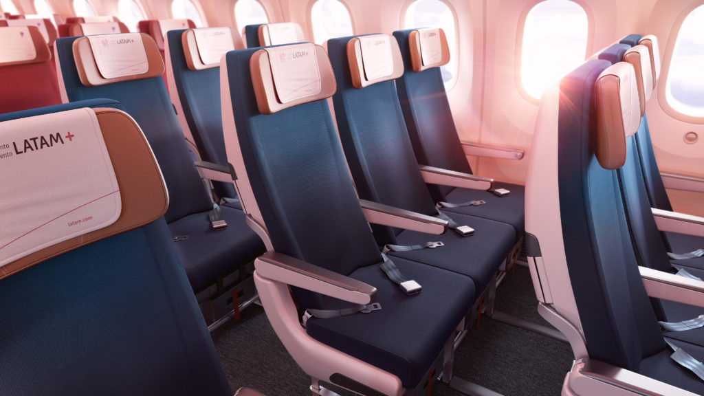LATAM+ seats economy cabin