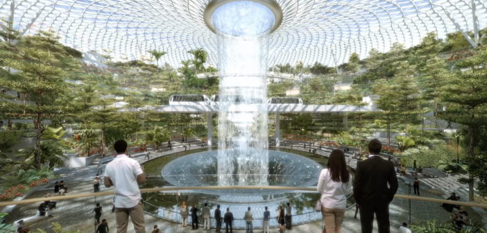changi jewel waterfall
