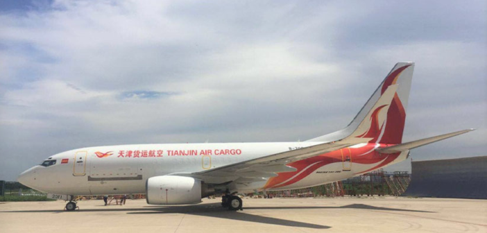 A Boeing 737-700 BDSF converted for Tianjin Airlines
