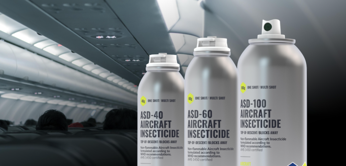 A can of aero-sense AIRCRAFT INSECTICIDE