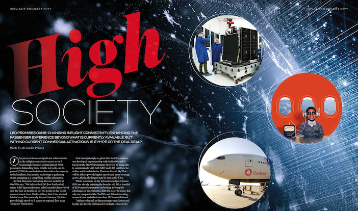 aircraft interiors march 2023 leo ifc satellite article