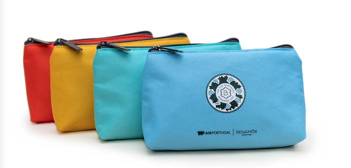 TAP Air Portugal's colourful Benamor business class amenity kits