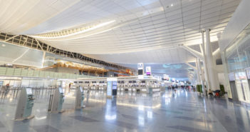 The departure hall of the International Terminal (Terminal 3) at Tokyo International (Haneda) Airport in Japan