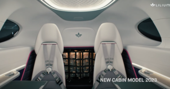 The cabin of the Pioneer Edition Lilium Jet