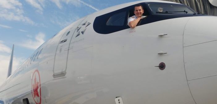 Captain Chad Blewett in an Air Canada Boeing 737 MAX