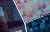 three carpet samples showing the different collections
